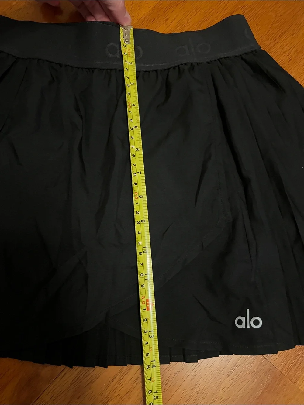 ALO Yoga Black Pleated Mini Skirt